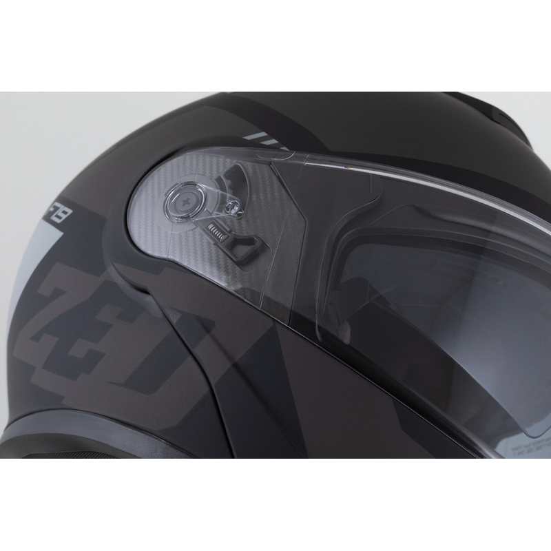 Casco de moto abatible ZED F19 negro mate-gris