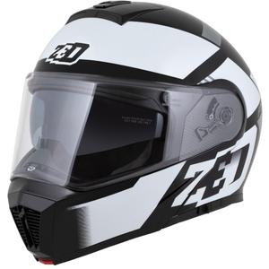 Casco de moto abatible ZED F19 negro-blanco-gris