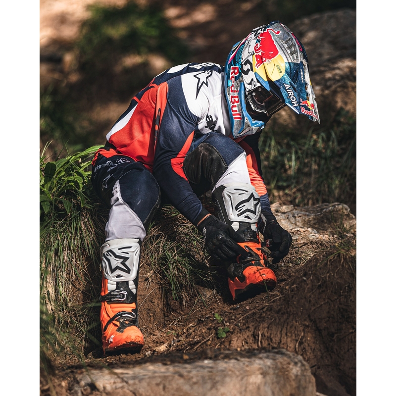 Botas moto Alpinestars Tech 10 Enduro naranja fluo-negro-blanco