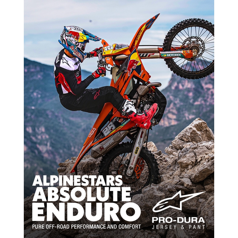 Camiseta motocross Alpinestars PRO-Dura negro-rojo-blanco