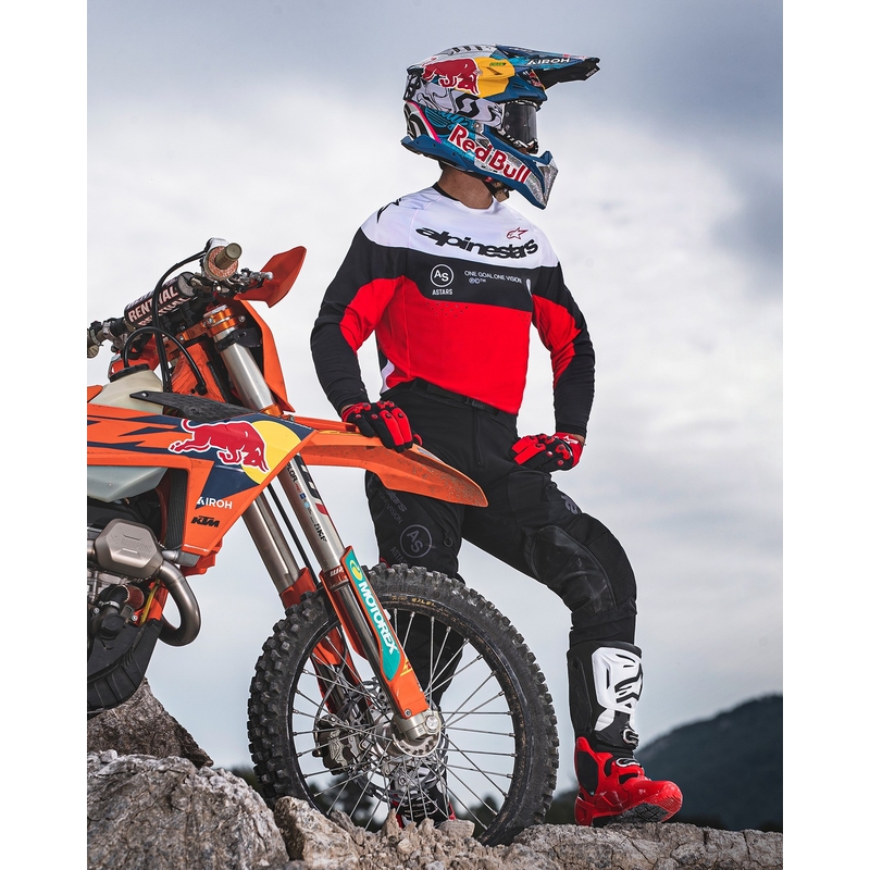 Camiseta motocross Alpinestars PRO-Dura negro-rojo-blanco