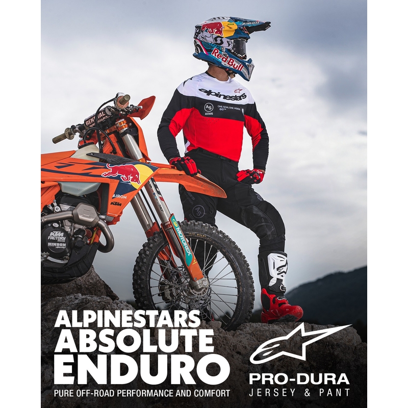 Camiseta motocross Alpinestars PRO-Dura negro-rojo-blanco