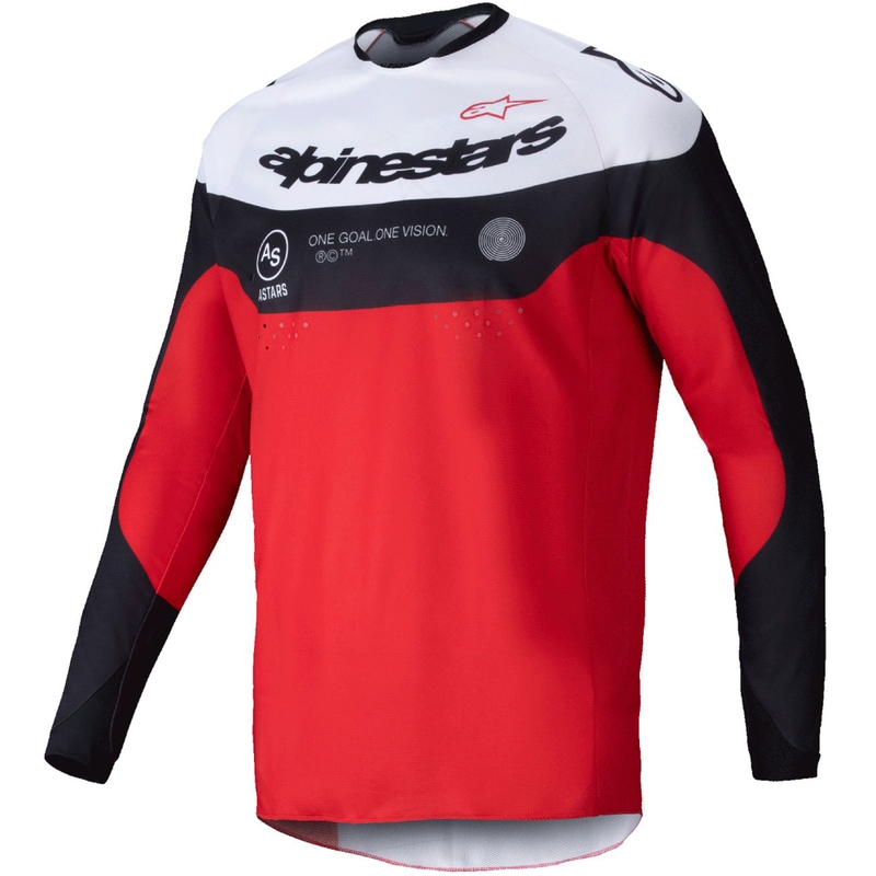 Camiseta motocross Alpinestars PRO-Dura negro-rojo-blanco