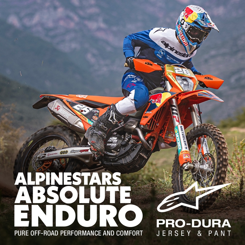 Pantalón motocross Alpinestars PRO-Dura azul-blanco