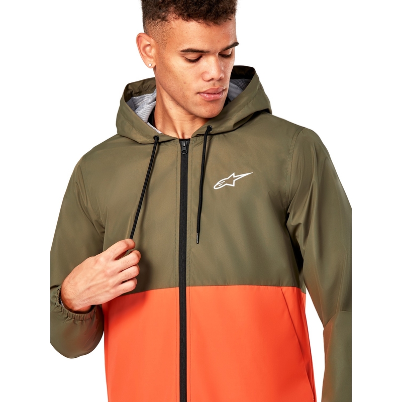 Chaqueta Alpinestars Speeded Windbreaker verde-naranja