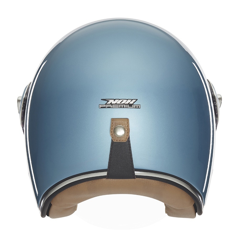 Casco de moto abierto Nox Premium Heritage turquesa