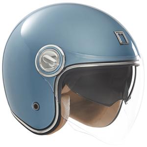 Casco de moto abierto Nox Premium Heritage turquesa