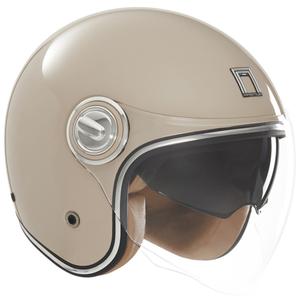 Casco de moto abierto Nox Premium Heritage beige