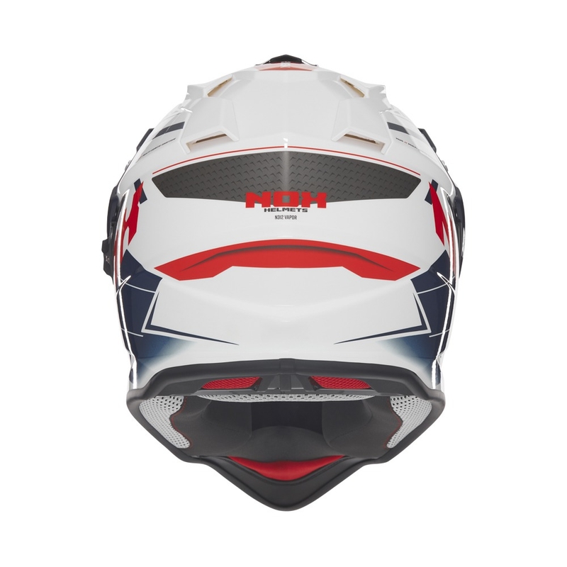 Casco de moto enduro NOX N312 Vapor blanco-negro-azul