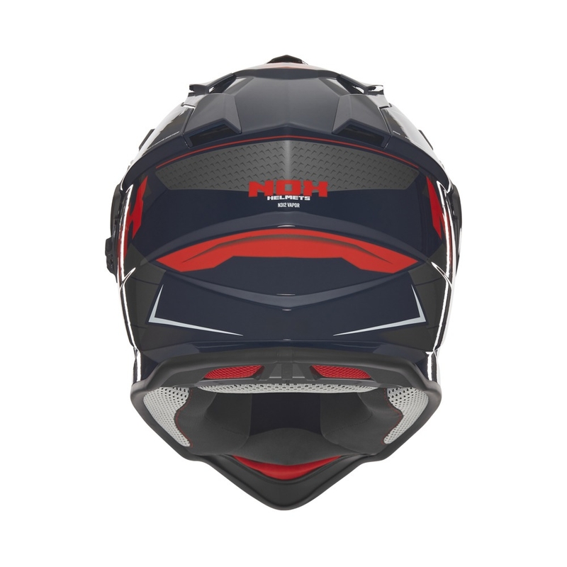 Casco de moto enduro NOX N312 Vapor negro-azul-rojo