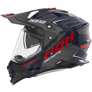 Casco de moto enduro NOX N312 Vapor negro-azul-rojo
