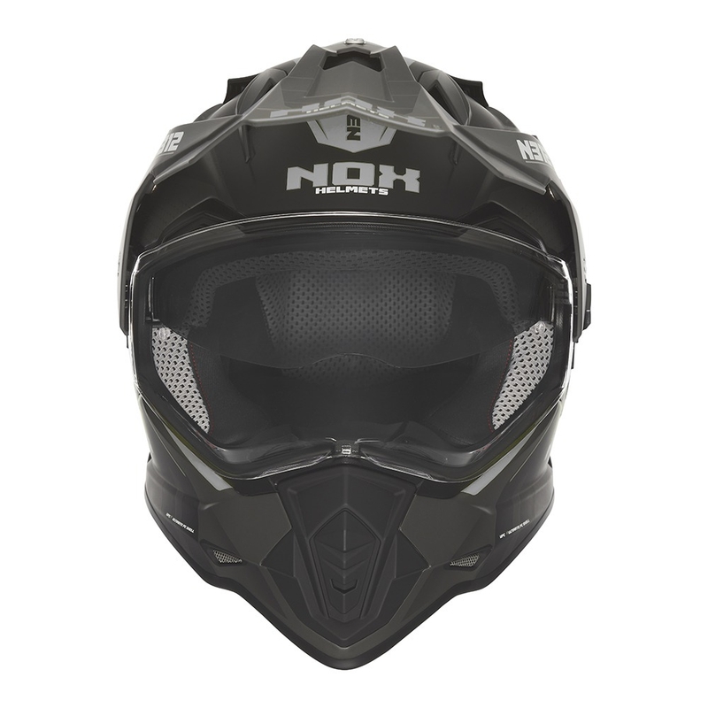 Casco de moto enduro NOX N312 Vapor negro mate-gris