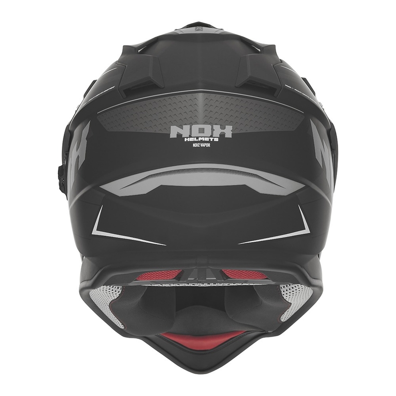 Casco de moto enduro NOX N312 Vapor negro mate-gris