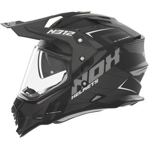 Casco de moto enduro NOX N312 Vapor negro mate-gris