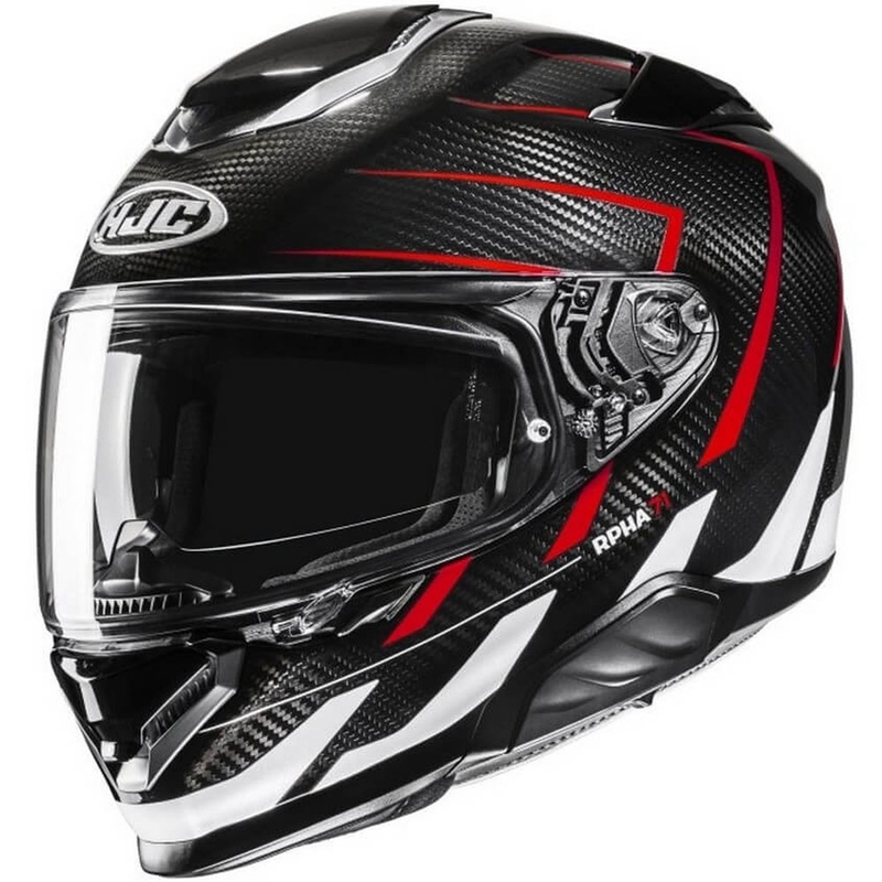 Casco integral de moto HJC RPHA 71 CARBON Cano MC1 negro-rojo-blanco liquidación