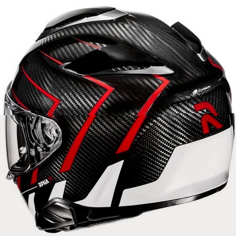 Casco integral de moto HJC RPHA 71 CARBON Cano MC1 negro-rojo-blanco liquidación