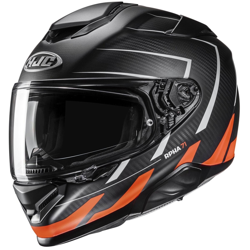 Casco integral para moto HJC RPHA 71 CARBON Cano MC6HSF negro-naranja liquidación