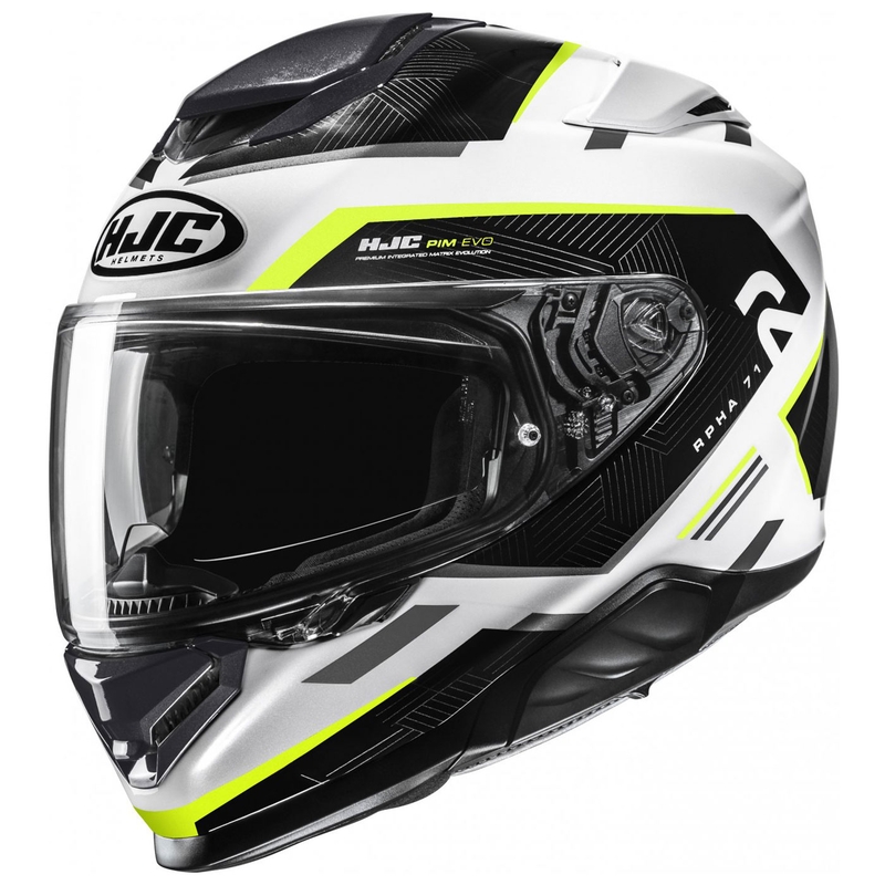 Casco Integral de Moto HJC RPHA 71 Ellon MC3H Blanco-Negro-Amarillo Fluo liquidación