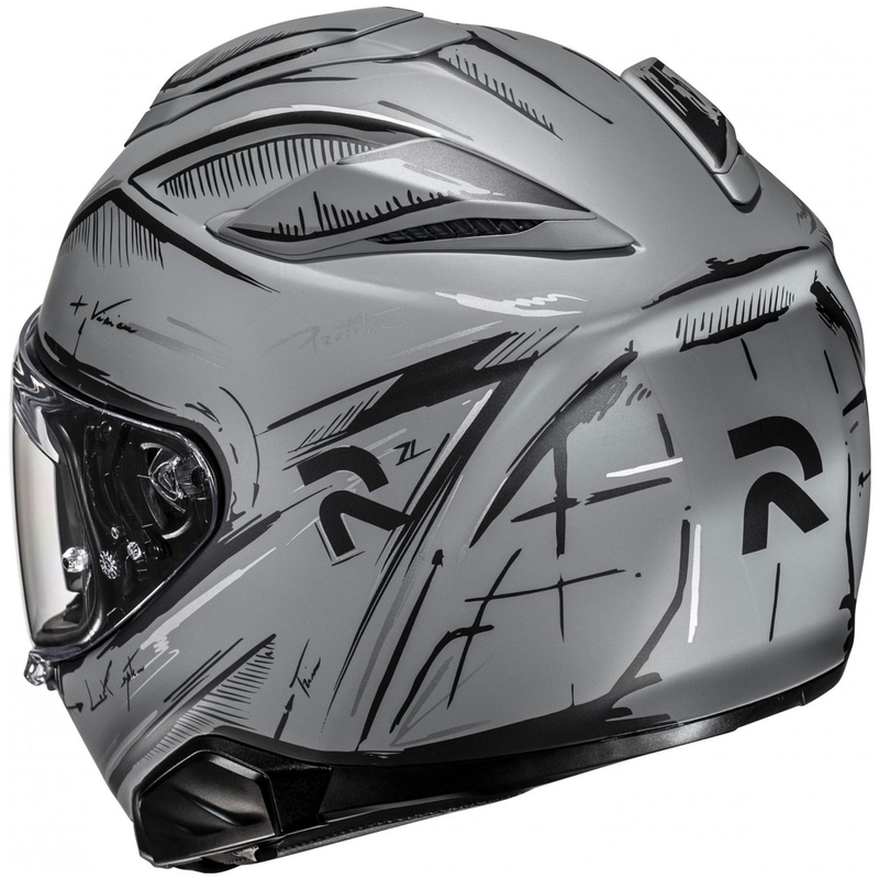 Casco de moto integral HJC RPHA 71 Teth MC5SF gris