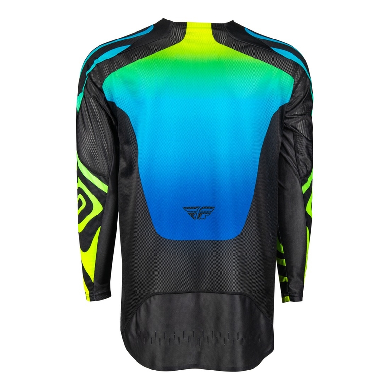 Camiseta motocross FLY Racing Evolution negro-azul-amarillo fluo