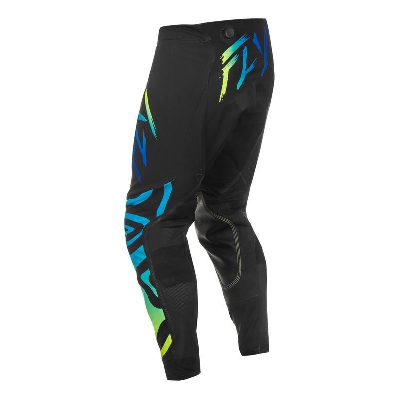 Pantalón motocross FLY Racing Evolution negro-azul-amarillo fluo