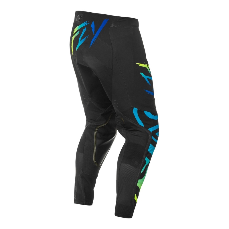 Pantalón motocross FLY Racing Evolution negro-azul-amarillo fluo