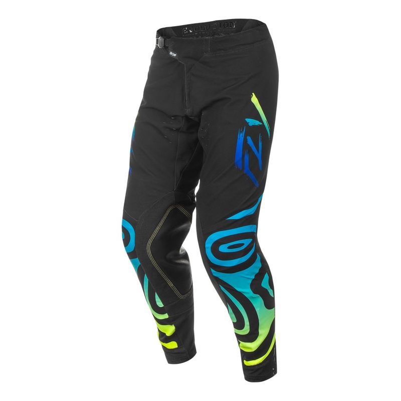 Pantalón motocross FLY Racing Evolution negro-azul-amarillo fluo