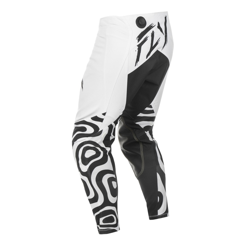 Pantalón motocross FLY Racing Evolution blanco-negro