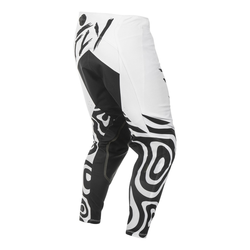 Pantalón motocross FLY Racing Evolution blanco-negro