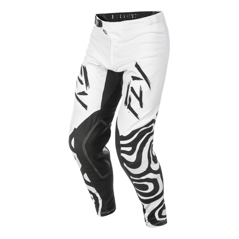 Pantalón motocross FLY Racing Evolution blanco-negro