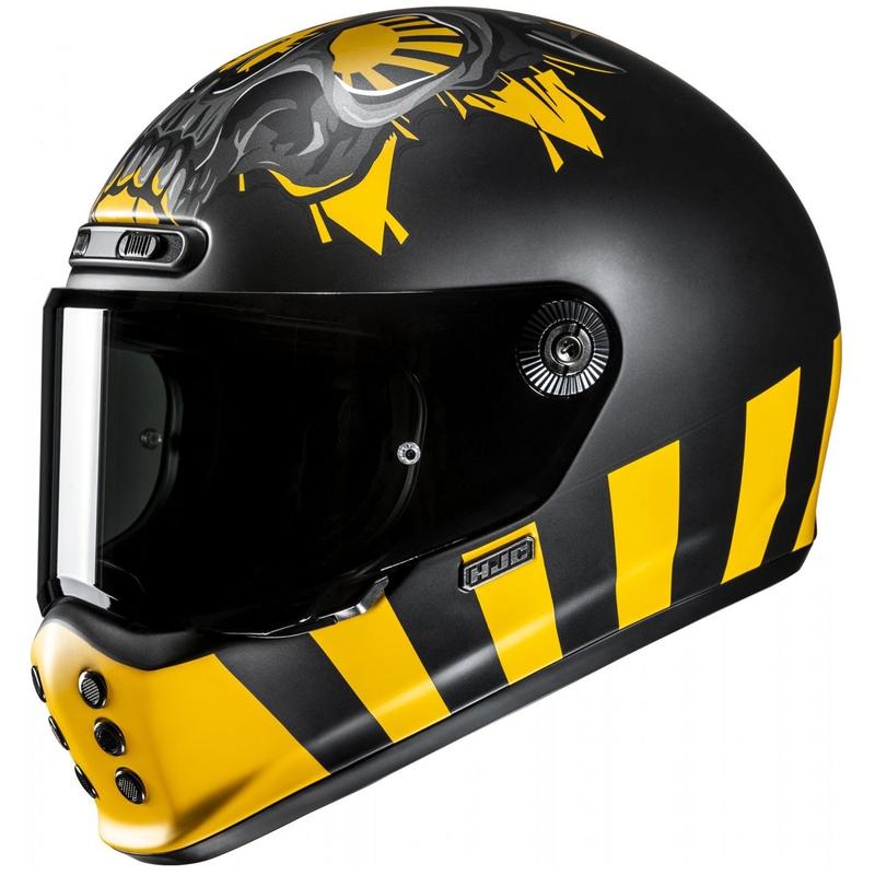 Casco de moto integral HJC V10 Crania MC3SF negro-amarillo