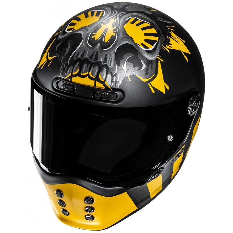 Casco de moto integral HJC V10 Crania MC3SF negro-amarillo