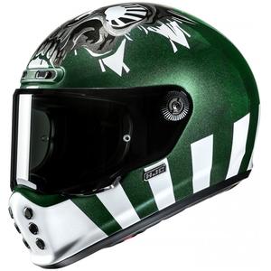 Casco de moto integral HJC V10 Crania MC4 verde-blanco