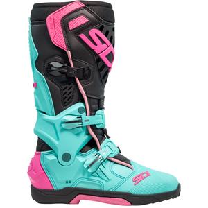 Botas de moto SiDi Crossair menta-negro-rosa