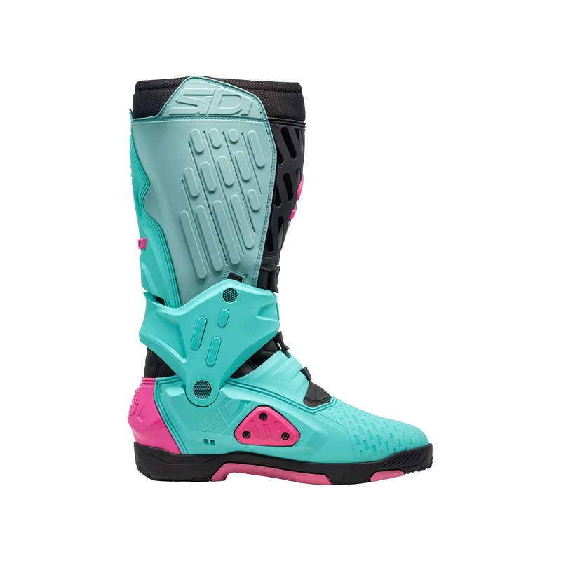 Botas de moto SiDi Crossair menta-negro-rosa