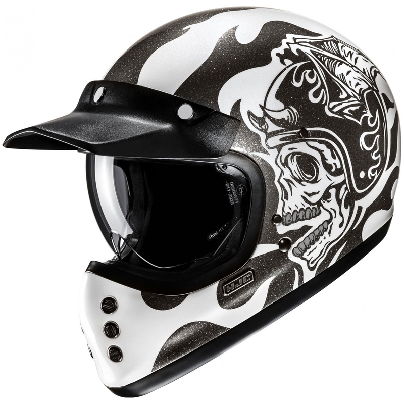 Casco integral de moto HJC V60 Flame MC5 negro-blanco