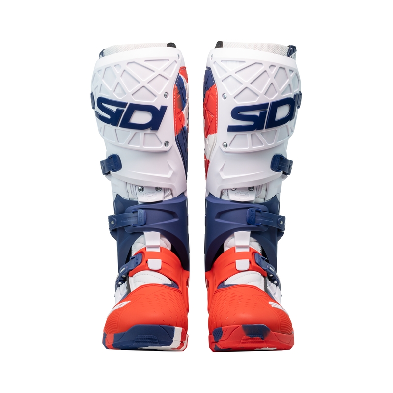 Botas de moto SiDi Crossair X blanco-azul-rojo