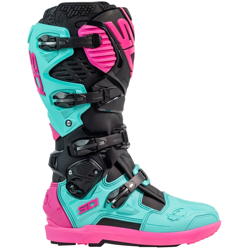 Botas de moto SiDi Crossfire 3 SRS negro-menta-rosa