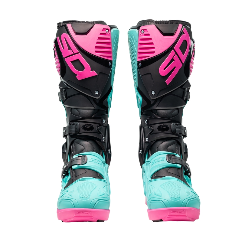 Botas de moto SiDi Crossfire 3 SRS negro-menta-rosa