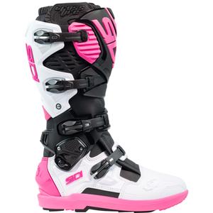 Botas de moto SiDi Crossfire 3 SRS negro-blanco-rosa