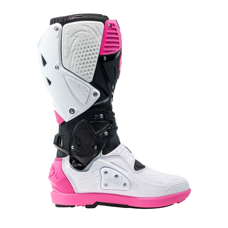 Botas de moto SiDi Crossfire 3 SRS negro-blanco-rosa