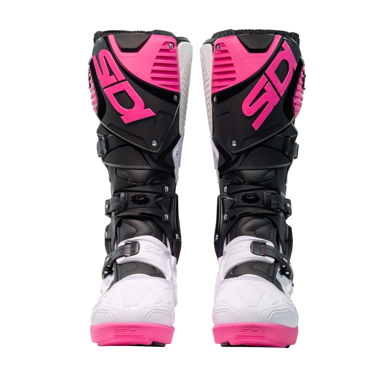 Botas de moto SiDi Crossfire 3 SRS negro-blanco-rosa