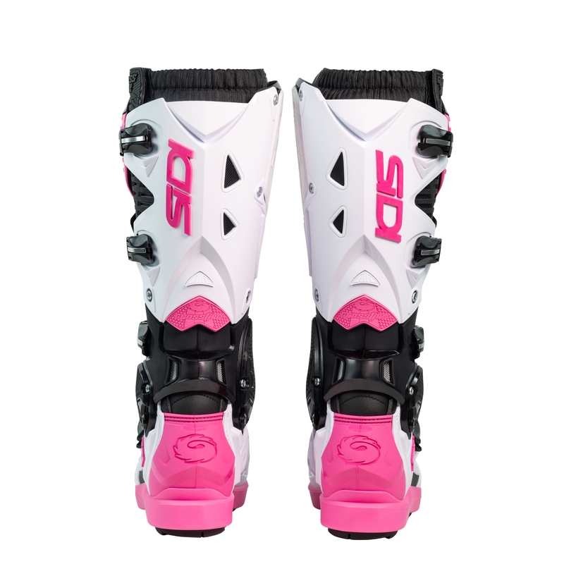 Botas de moto SiDi Crossfire 3 SRS negro-blanco-rosa
