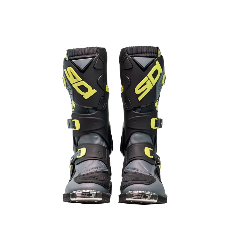 Zapatillas motocross para niños SiDi Flame negro-amarillo