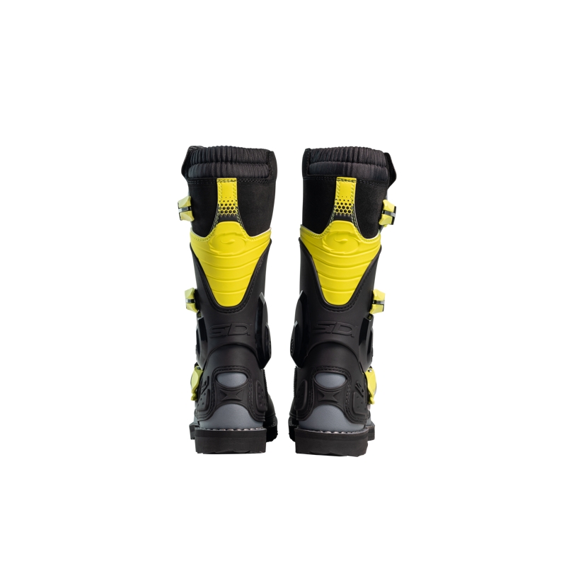 Zapatillas motocross para niños SiDi Flame negro-amarillo