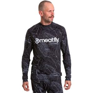 Camiseta térmica hombre Meatfly Avery negro-blanco