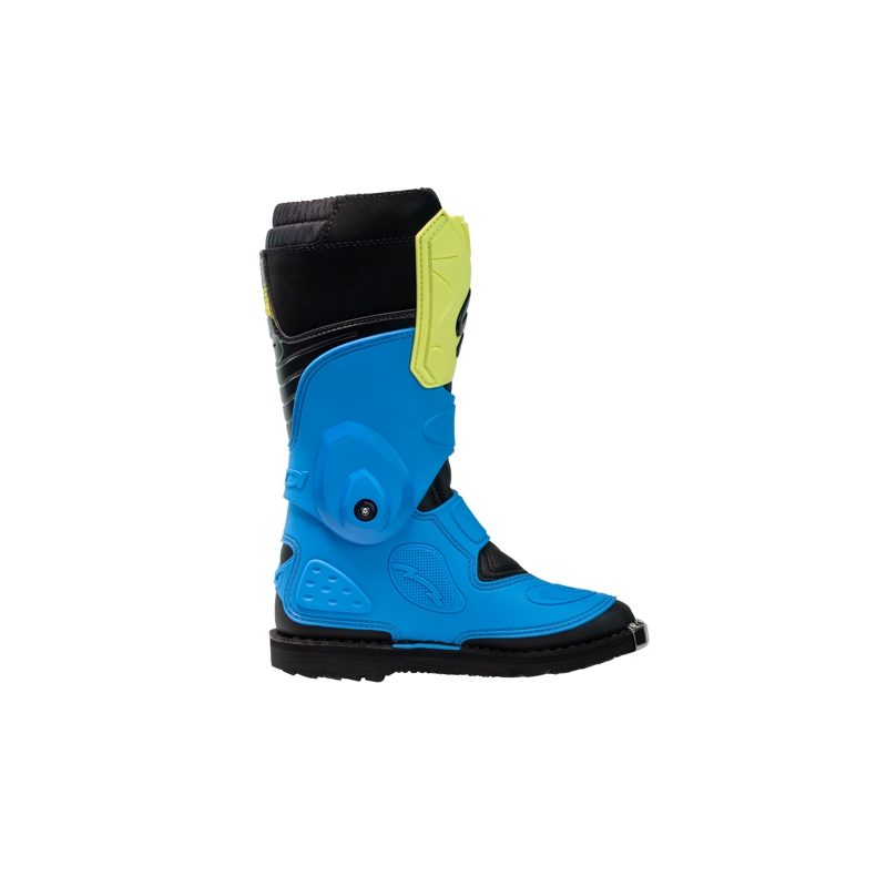 Botas de motocross para niños SiDi Flame azul-amarillo-negro