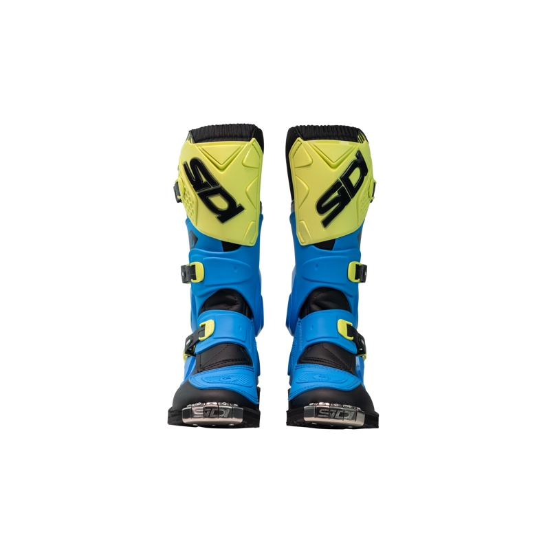 Botas de motocross para niños SiDi Flame azul-amarillo-negro
