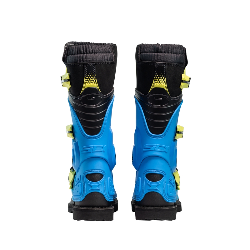 Botas de motocross para niños SiDi Flame azul-amarillo-negro