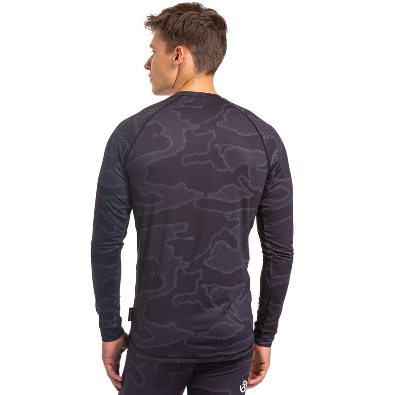Camiseta térmica hombre Meatfly Avery negro-gris
